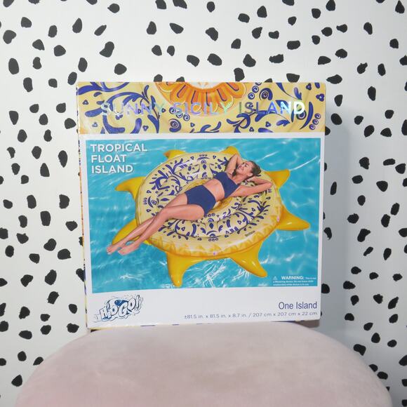 H2O GO Other - Sunny Sicily Island Tropical Island Sun Inflatable Pool Float